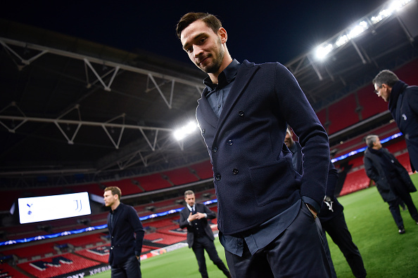 Mattia De Sciglio durante il walk-around a Wembley nella vigilia di Tottenham-Juve