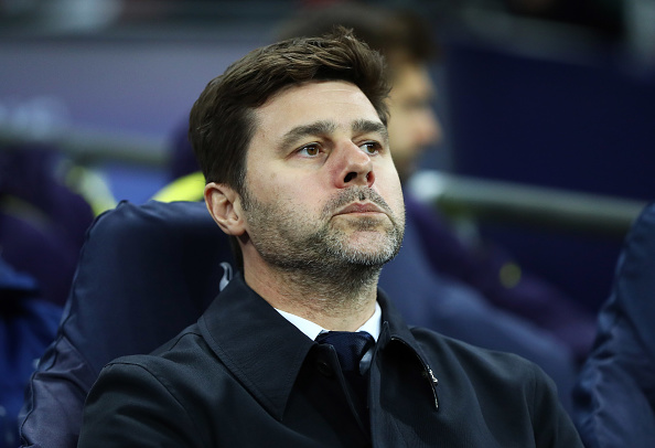 L'allenatore degli Spurs Mauricio Pochettino in panchina durante Tottenham-Juve