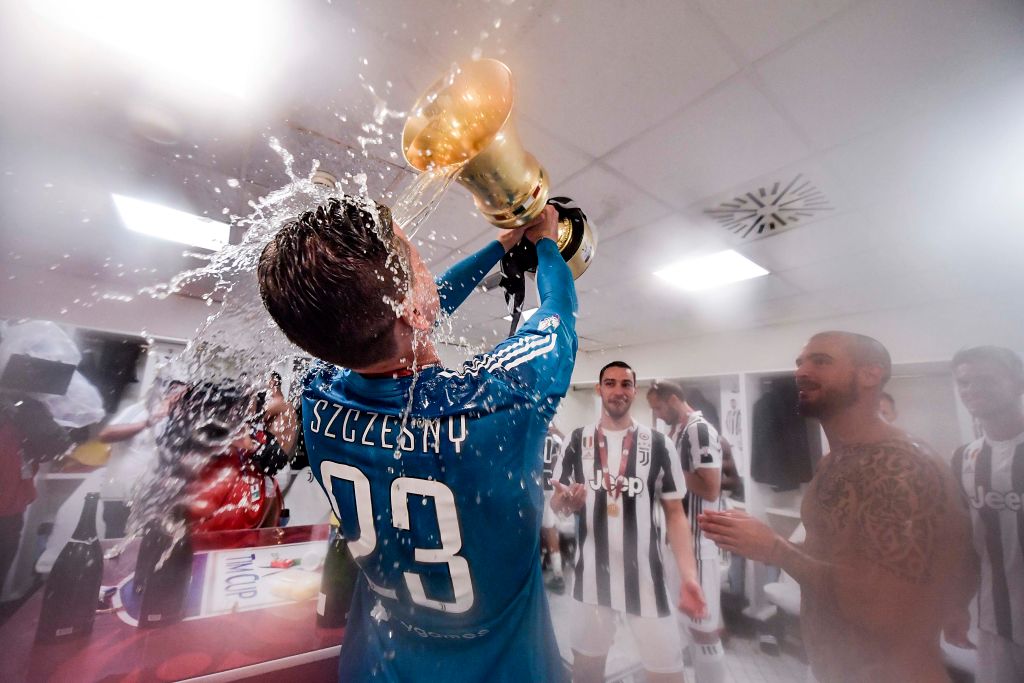 Wojcech Szczesny ha festeggiato i suoi primi titoli italiani