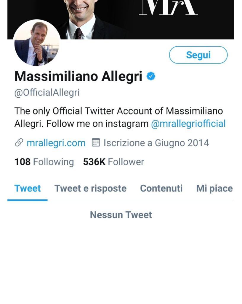 Account Allegri chiuso