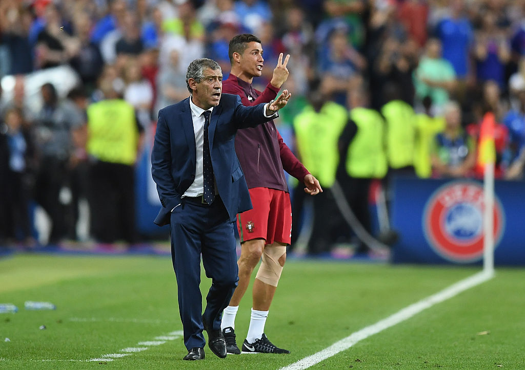 Fernando Santos e CR7