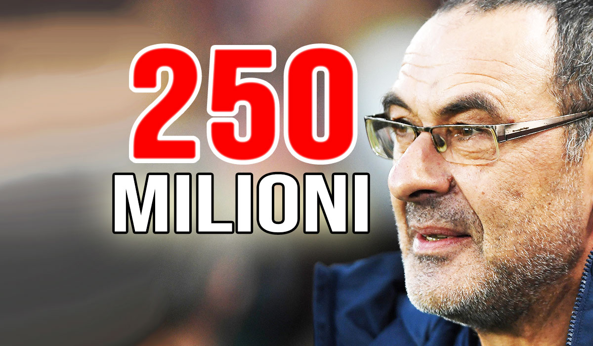 Calciomercato Juventus: 250 milioni per l'obiettivo di Sarri.