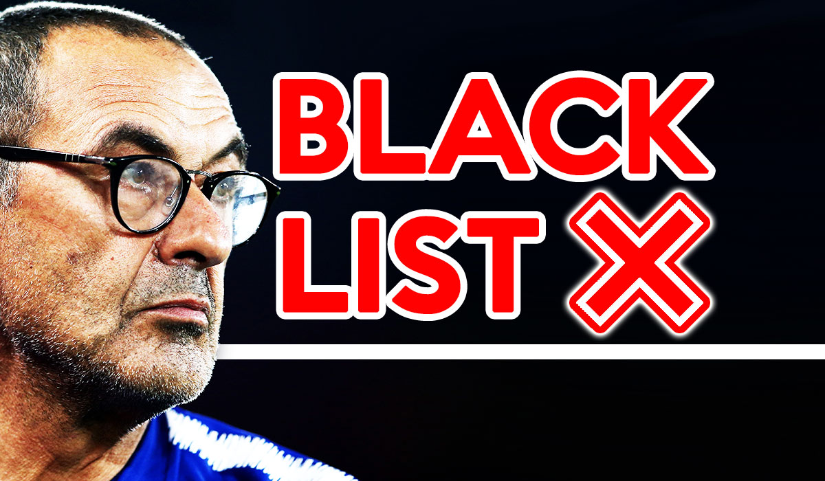 Calciomercato Juventus: la lista nera di Sarri.