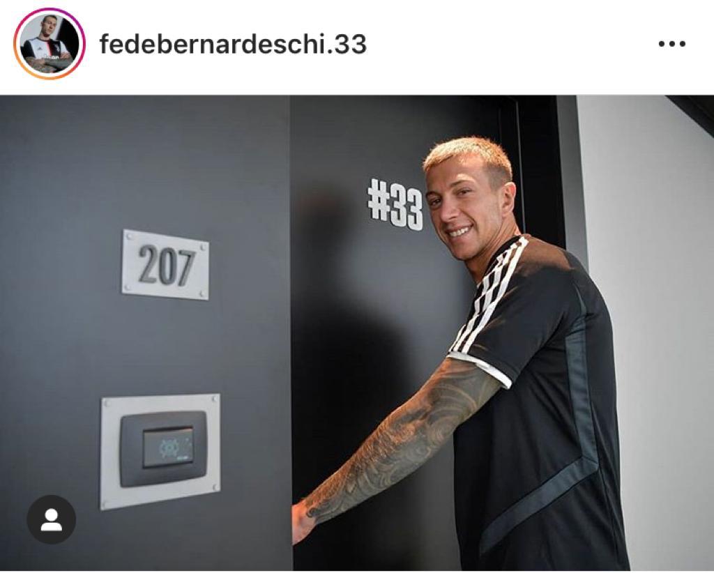 Bernardeschi nell'hotel Juve