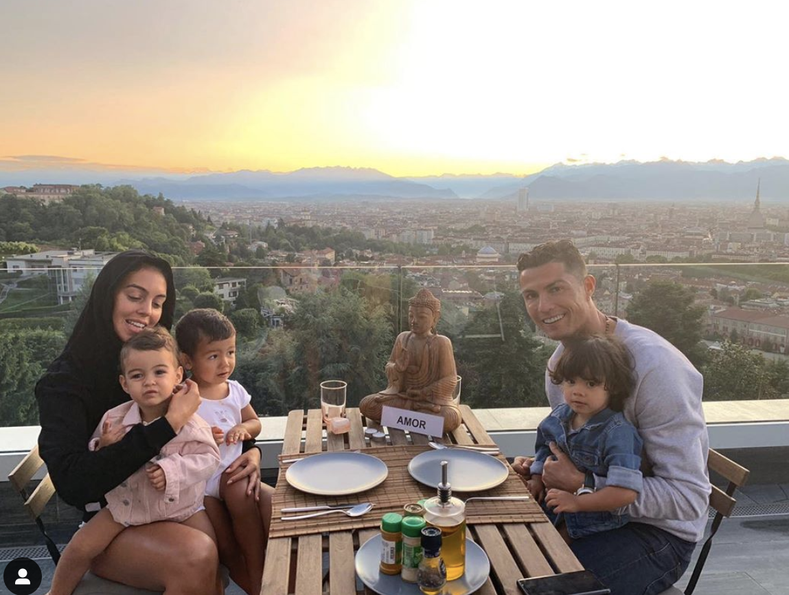 Ronaldo con la famiglia