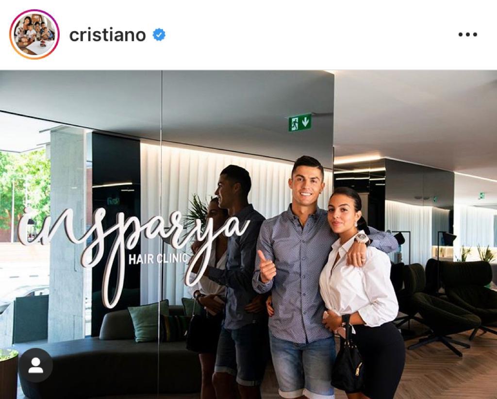 CR7 e Georgina in clinica