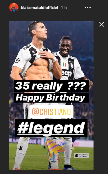 Matuidi festeggia Ronaldo