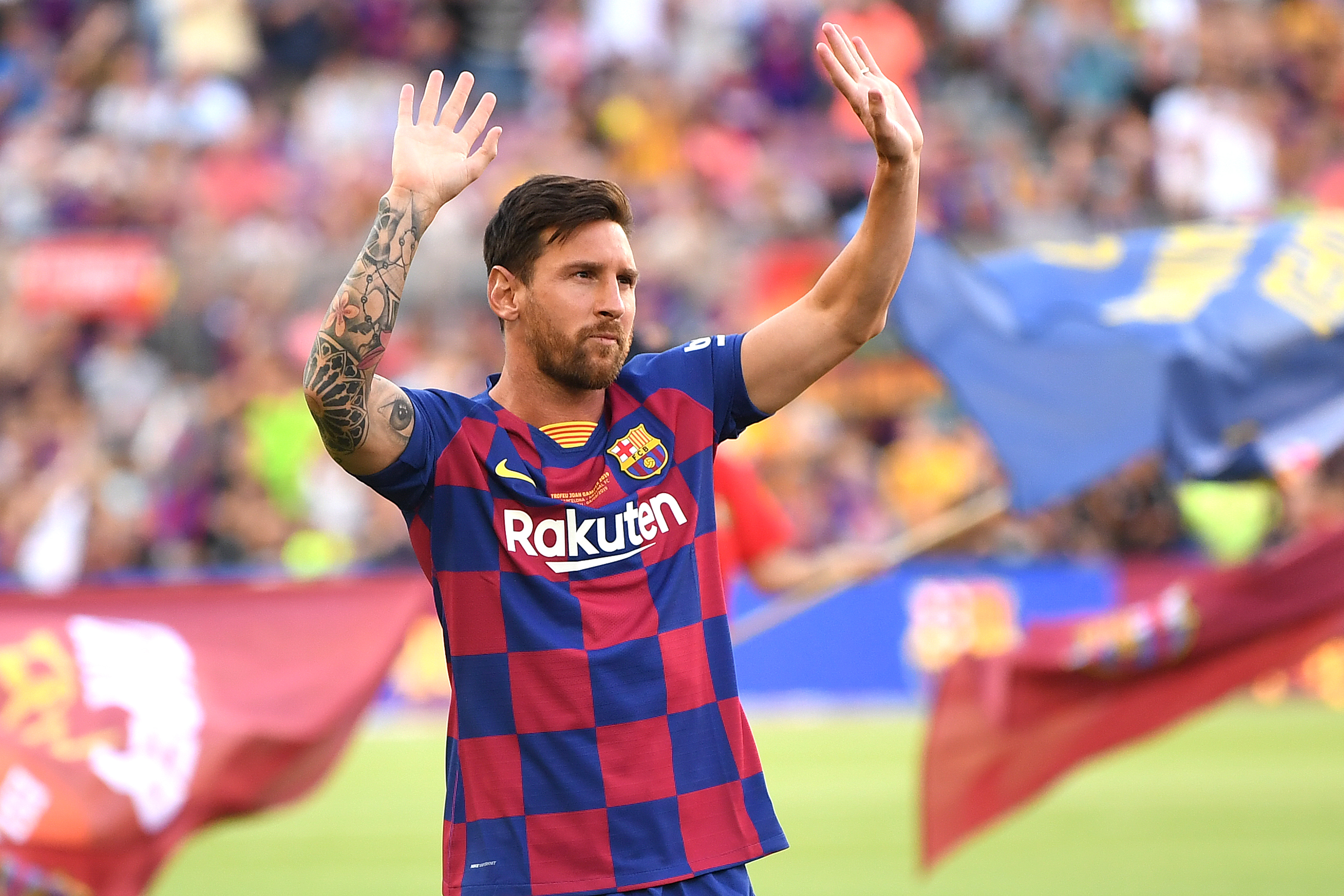 Lionel Messi con la maglia del Barcellona