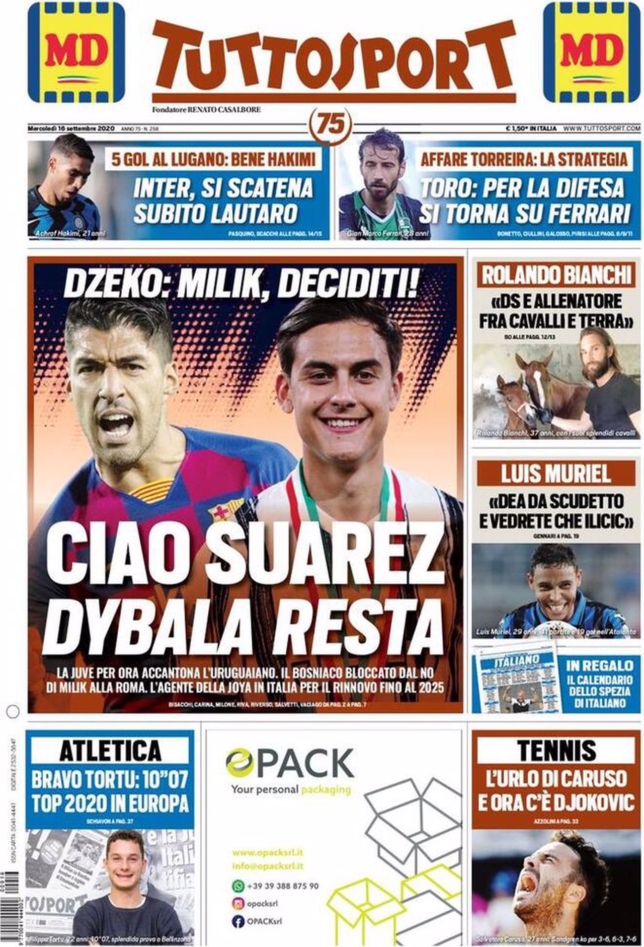 Prima pagina TuttoSport