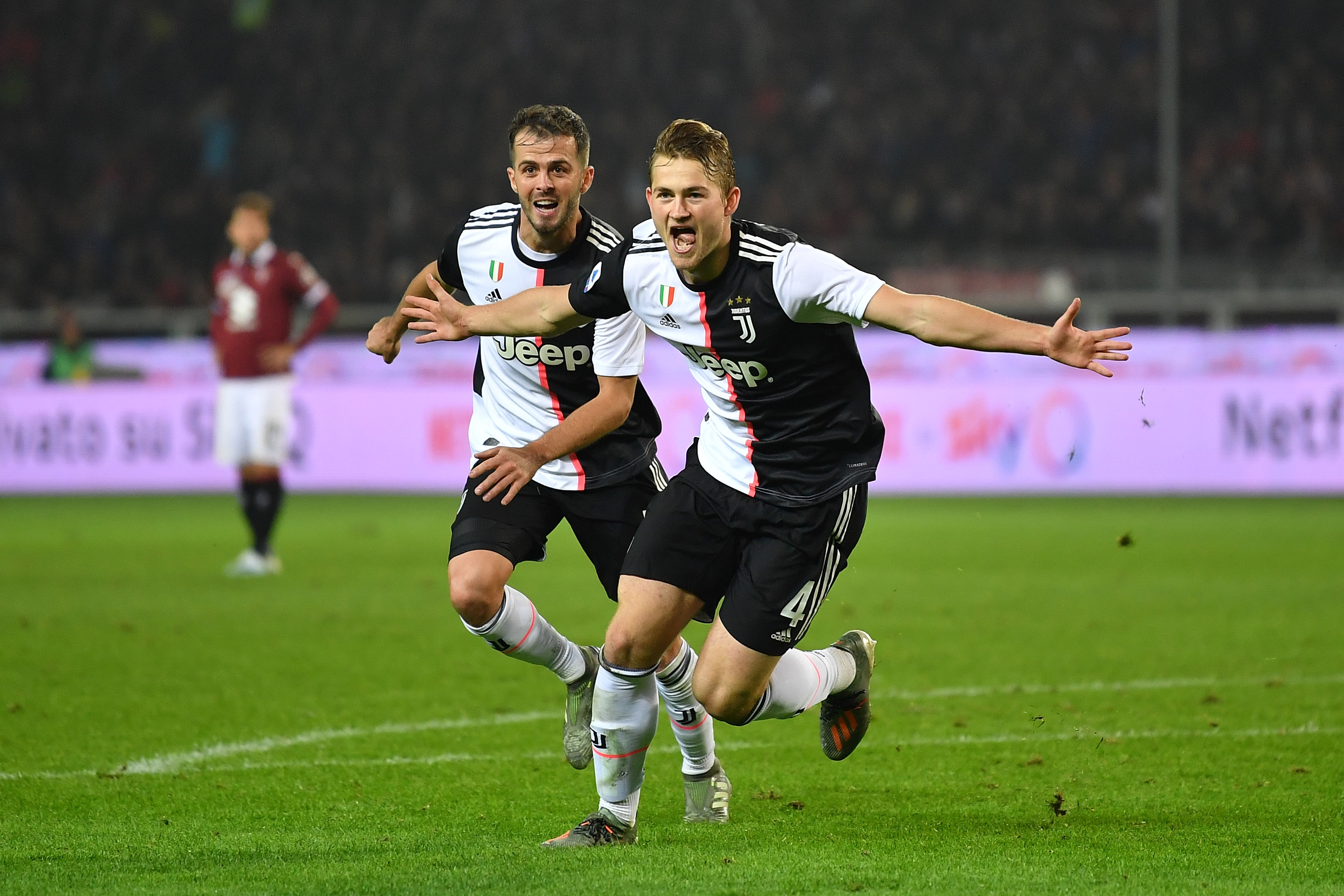 Matthijs de Ligt in azione con la Juve