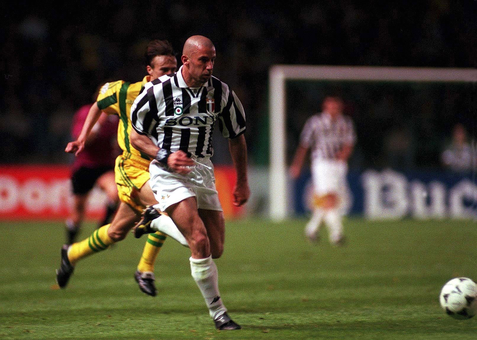 Gianluca Vialli con la maglia della Juventus