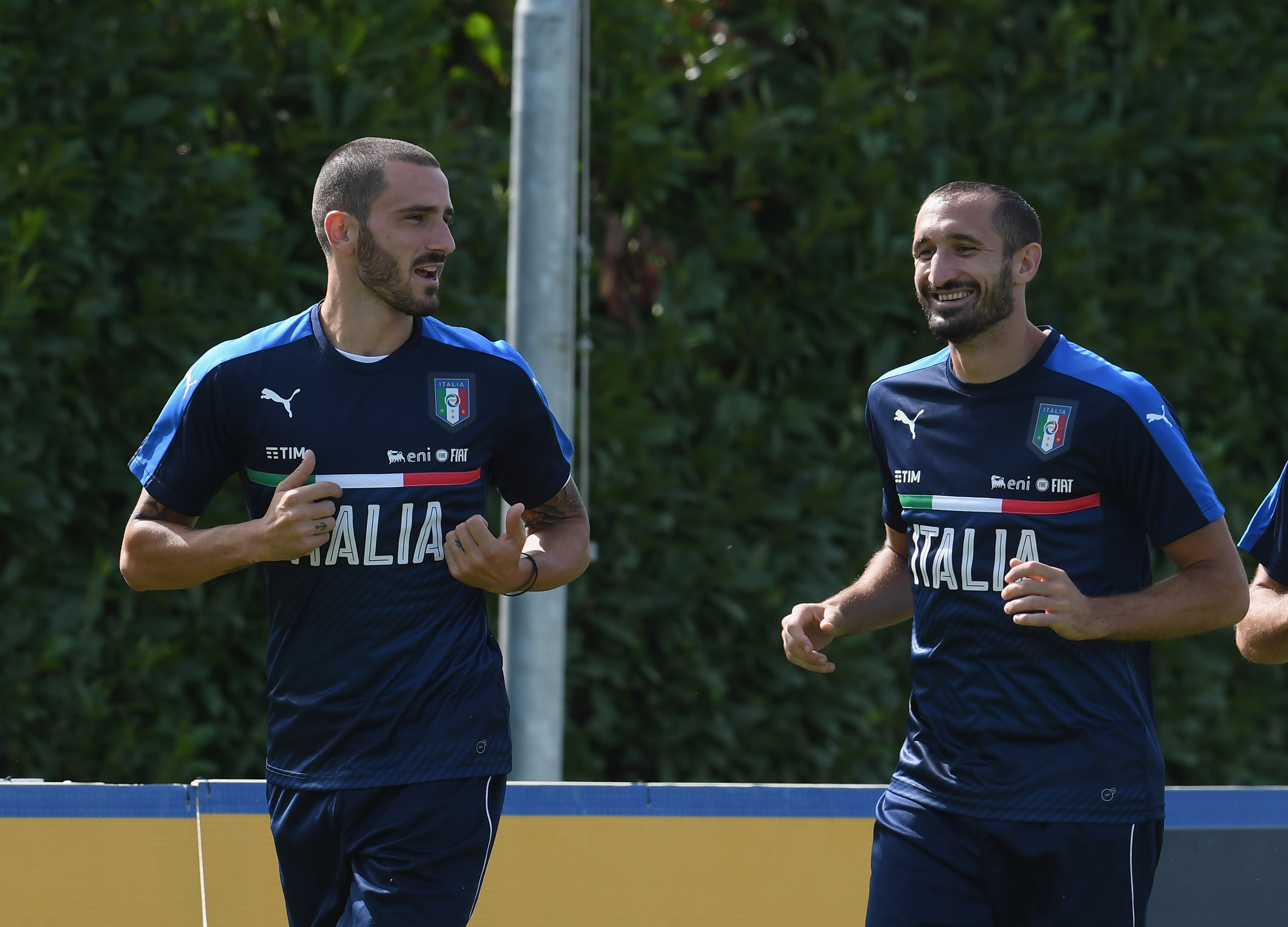 Chiellini in Nazionale con Bonucci