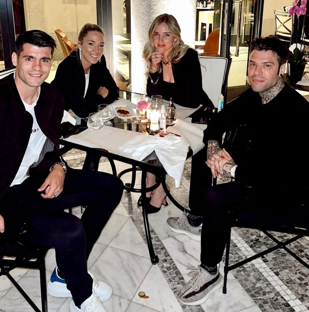 Morata e Alice insieme ai Ferragnez