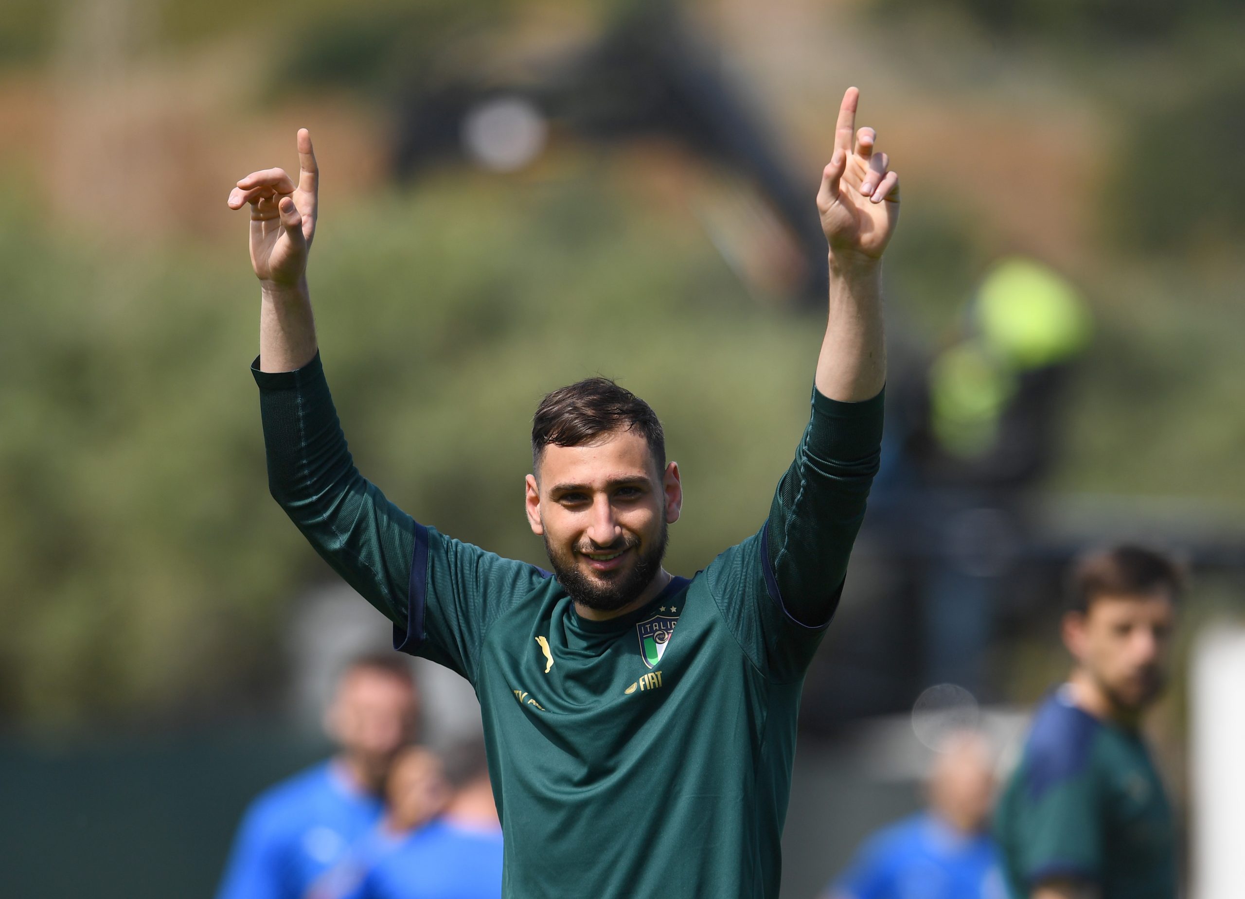 Gianluigi Donnarumma con la maglia della Nazionale