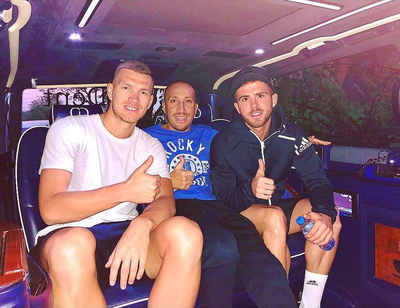 Coach Meddy insieme a Pjanic e Dzeko