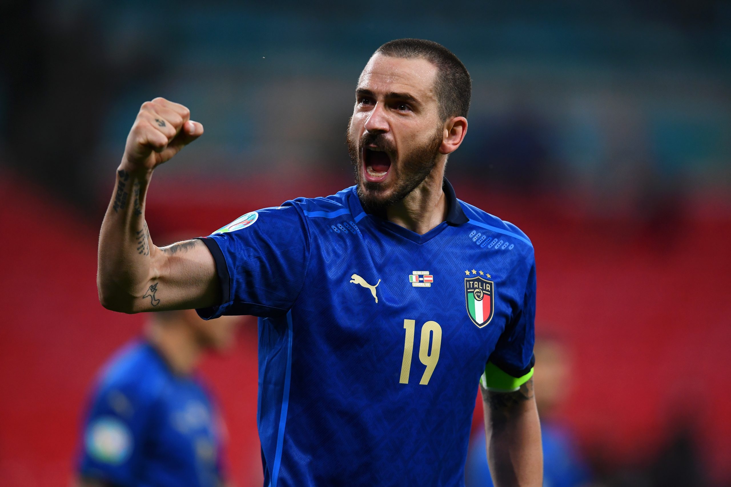 Leonardo Bonucci con la maglia della Nazionale