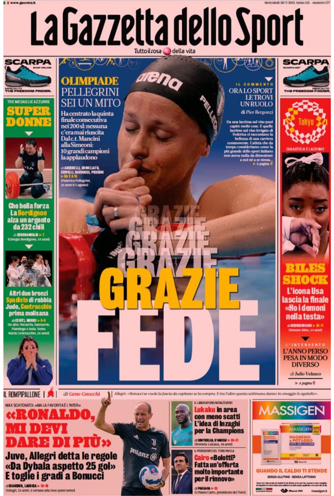 Gazzetta dello sport 28/07/2021