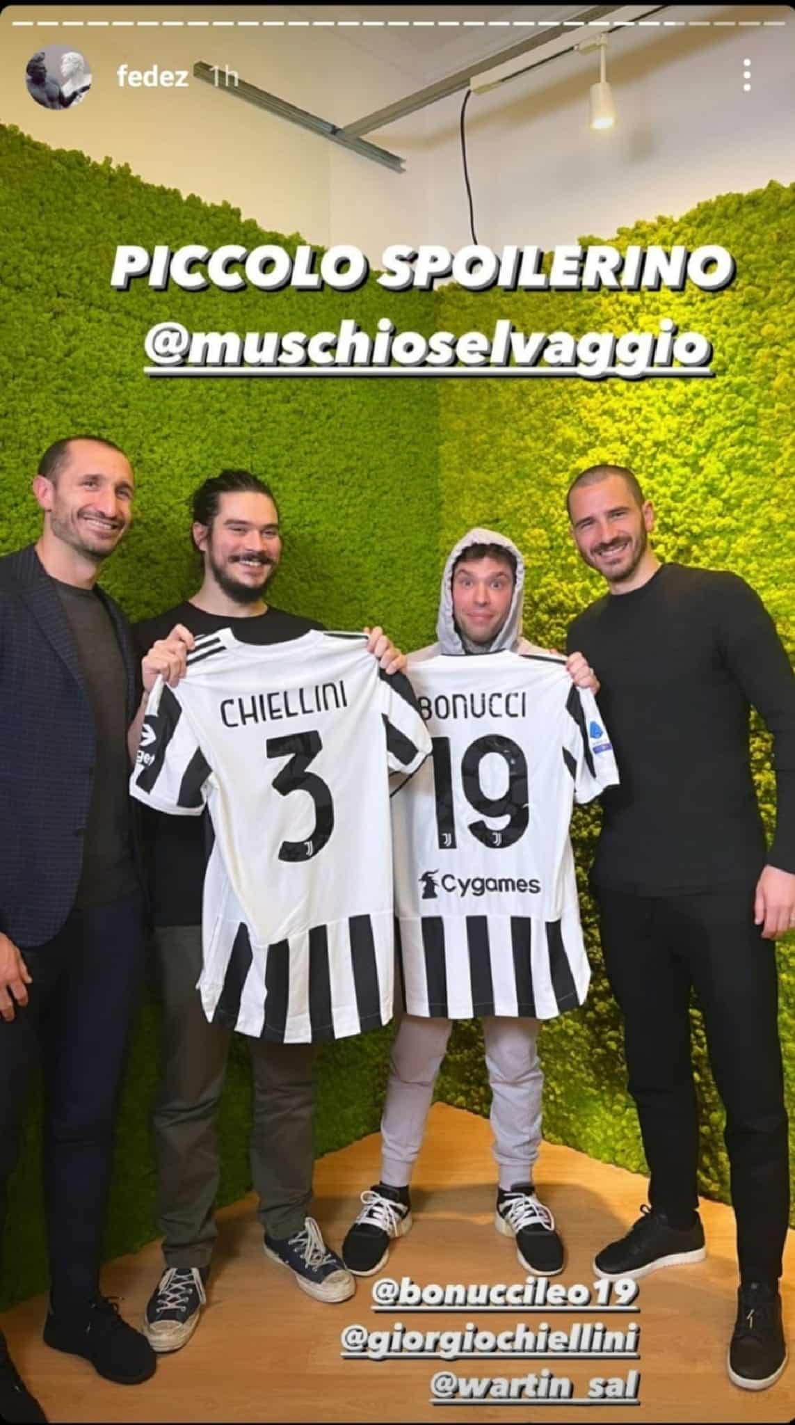 Fedez, Bonucci e Chiellini