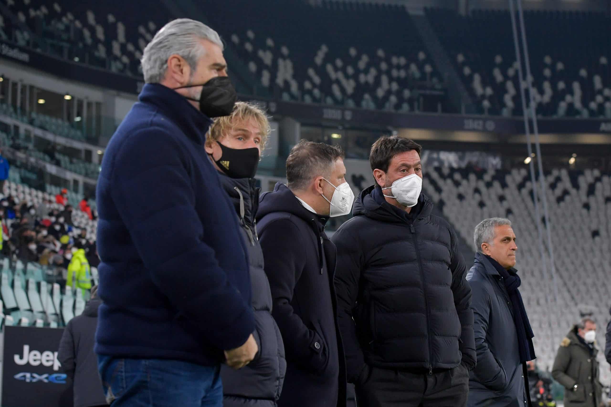 Maurizio Arrivabene, Pavel Nedved, Federico Cherubini, Andrea Agnelli