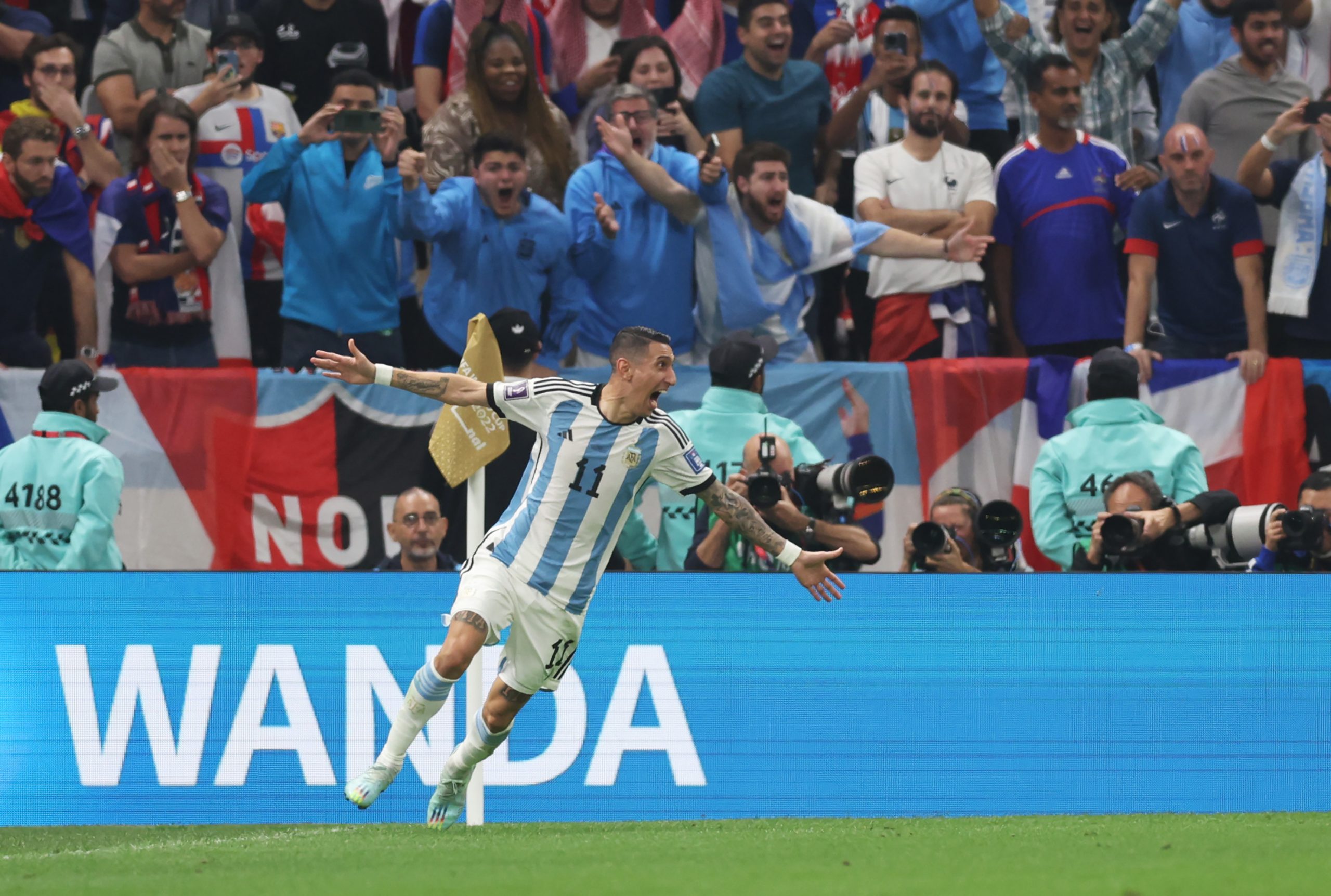 Angel Di Maria in gol nella finale del Mondiale