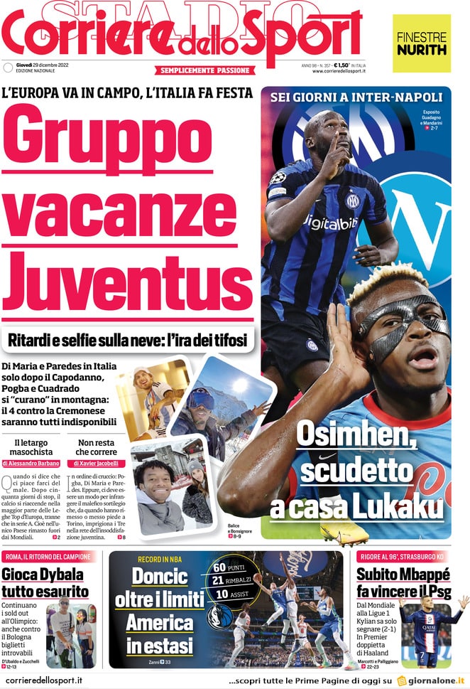 Corriere dello Sport pp 29-12-22