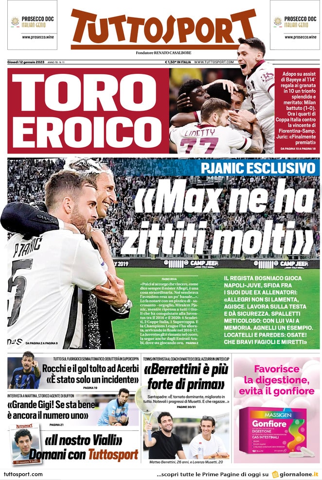 Tuttosport prima pagina