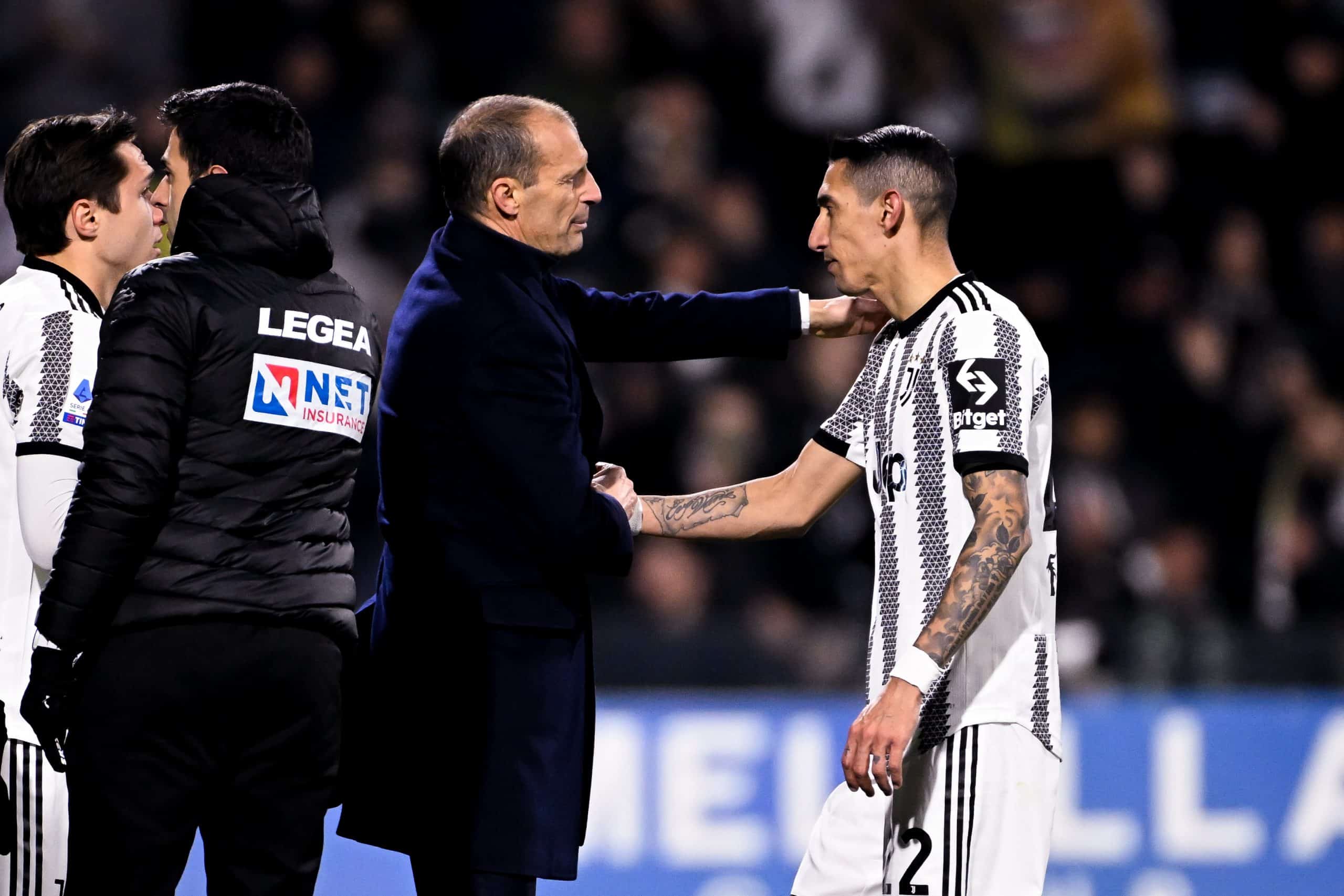 Angel Di Maria e Massimiliano Allegri