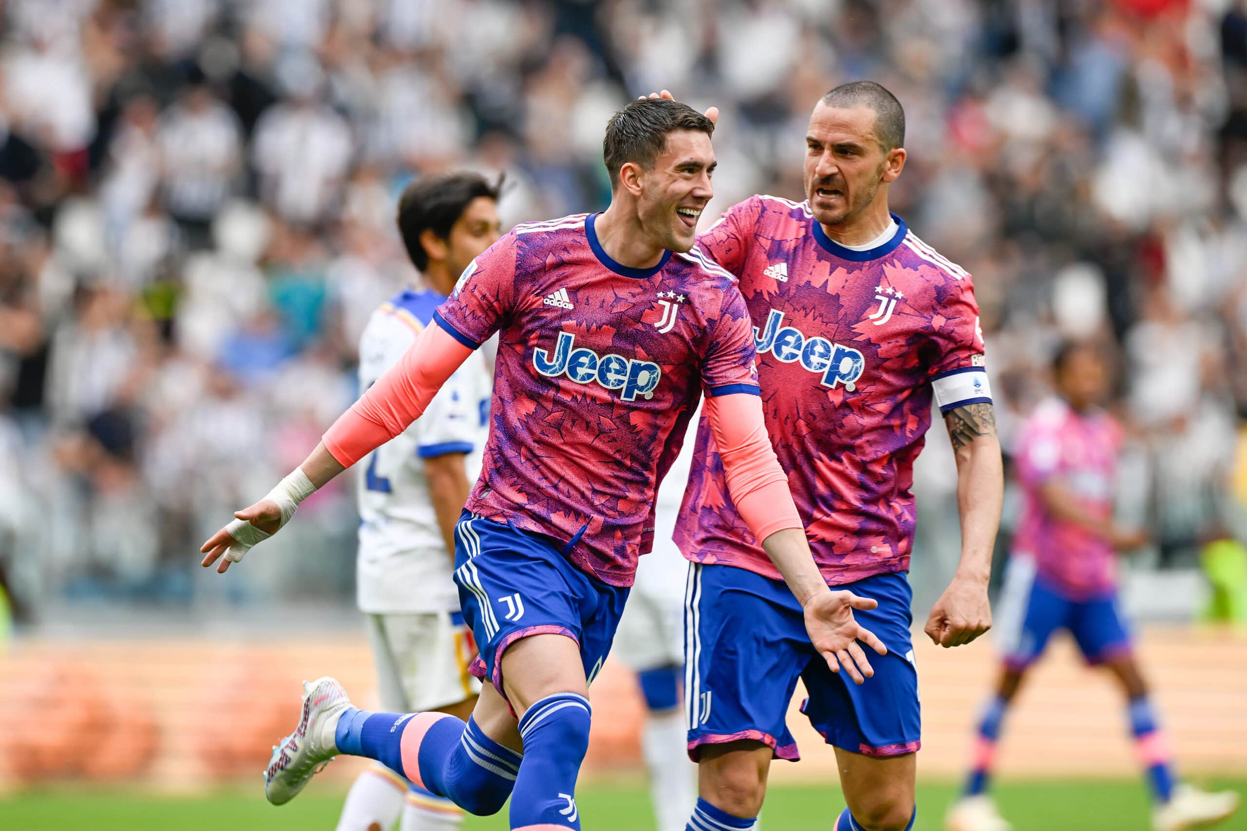 Dusan Vlahovic e Leonardo Bonucci