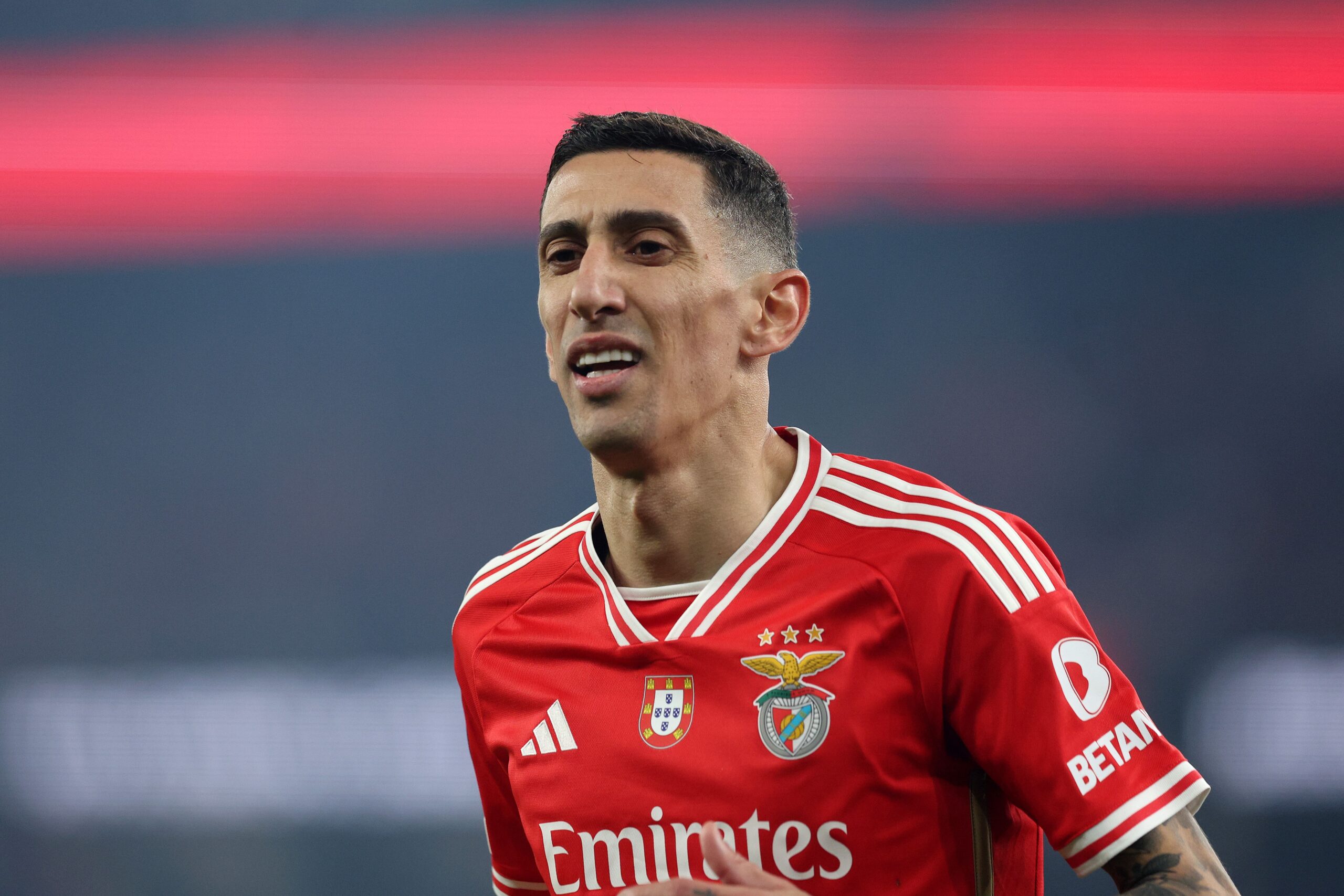 L'ex Juve Angel Di Maria con la maglia del Benfica