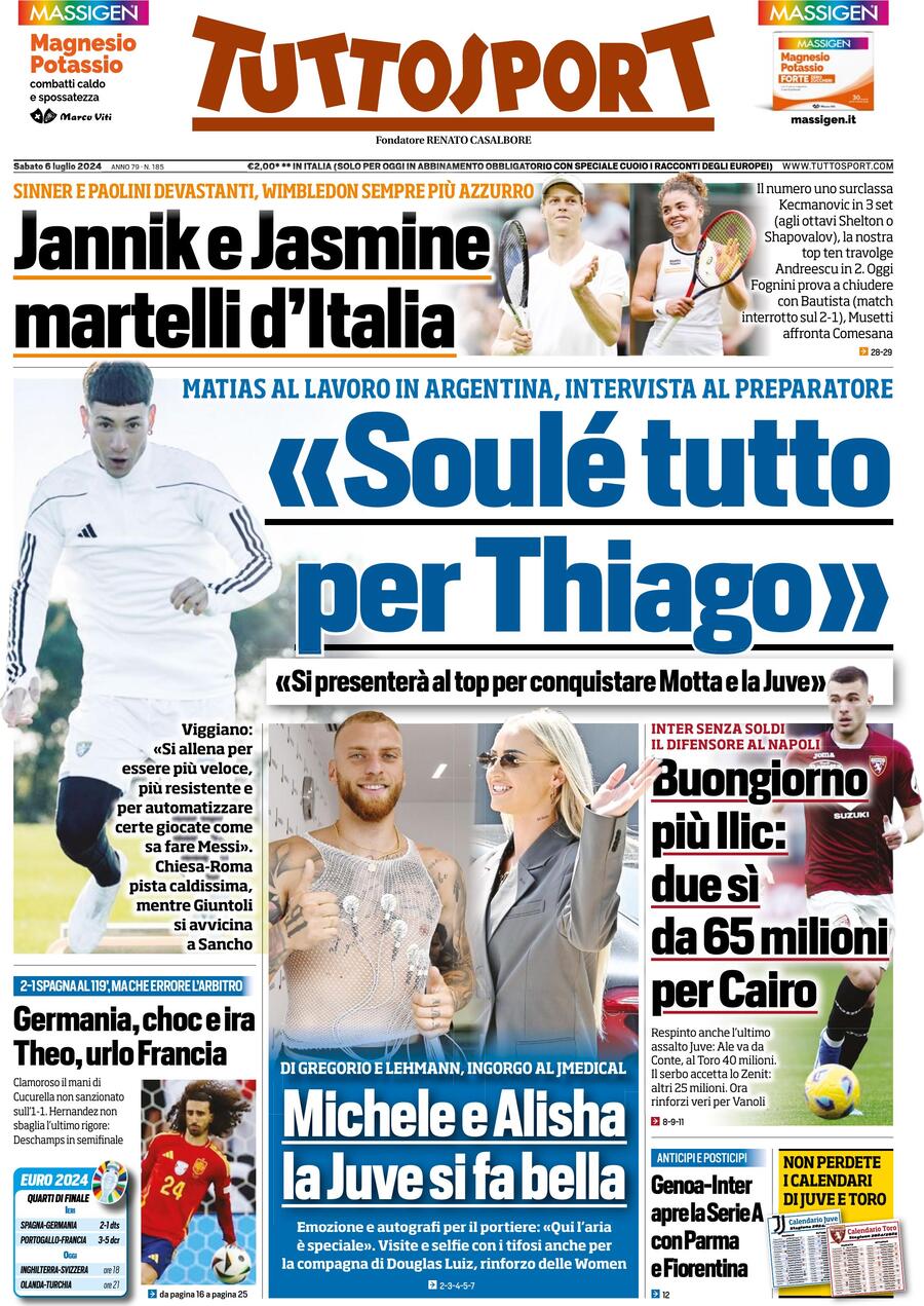 Prima pagina tuttosport 6 7