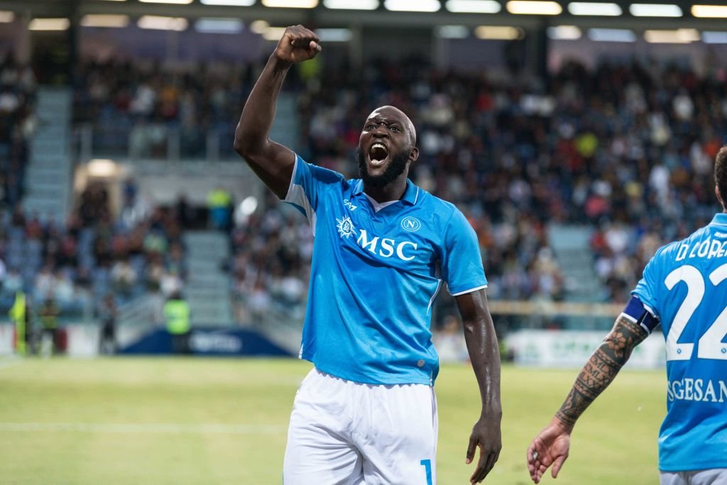 L'attaccante del Napoli Romelu Lukaku